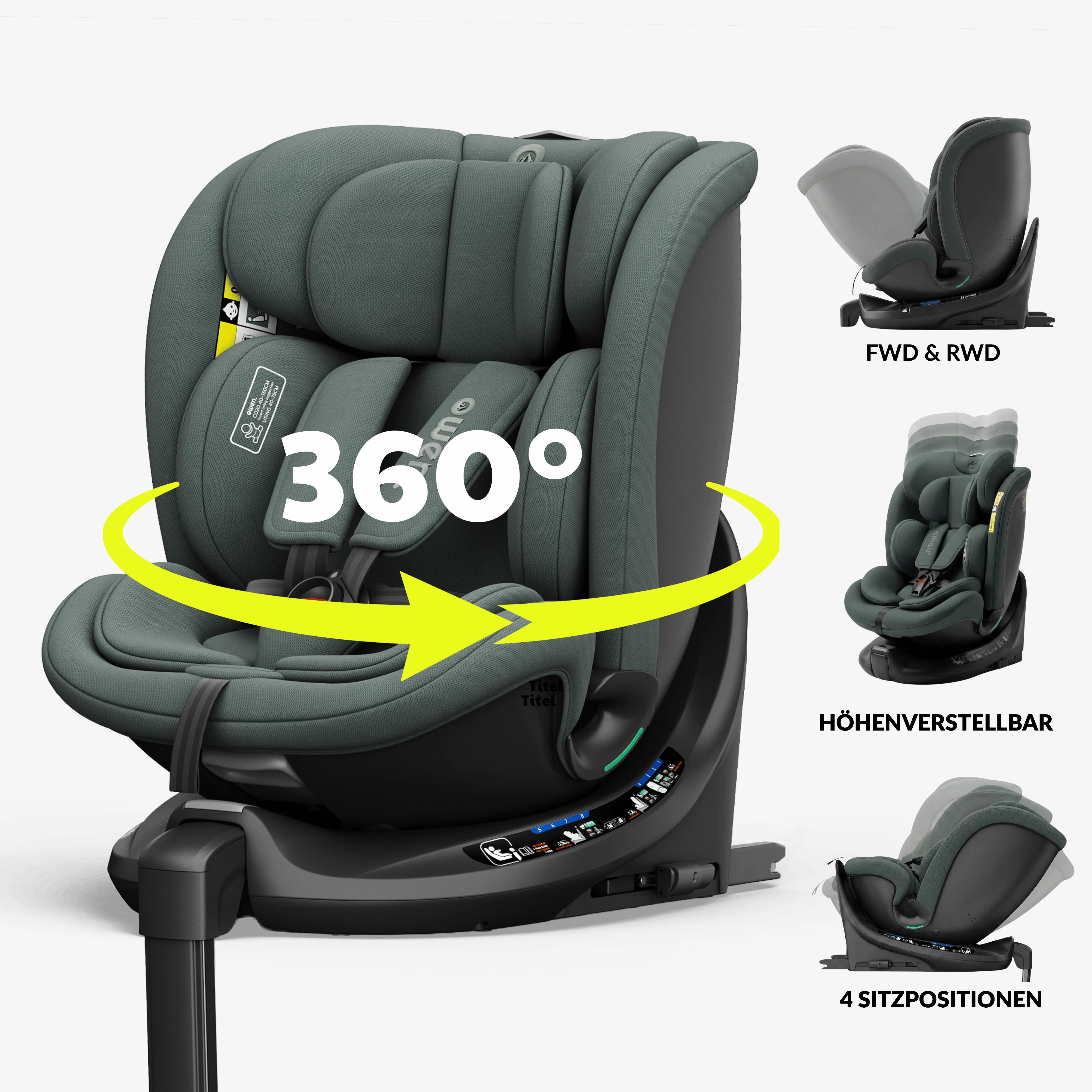 OWEN® 3-in-1 Kindersitz mit ISOFIX 360º Comfy - Image 20