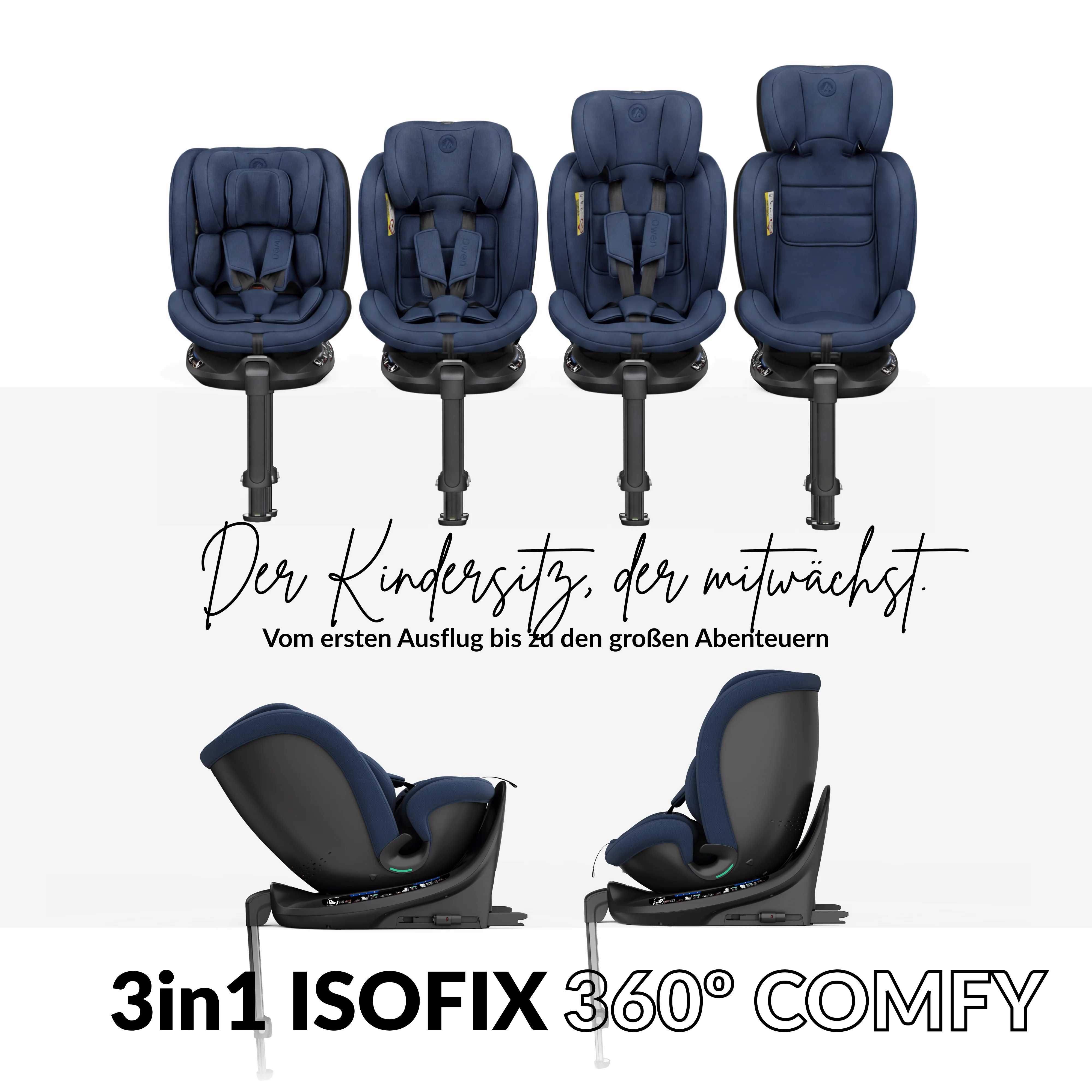 OWEN® 3-in-1 Kindersitz mit ISOFIX 360º Comfy - Image 38
