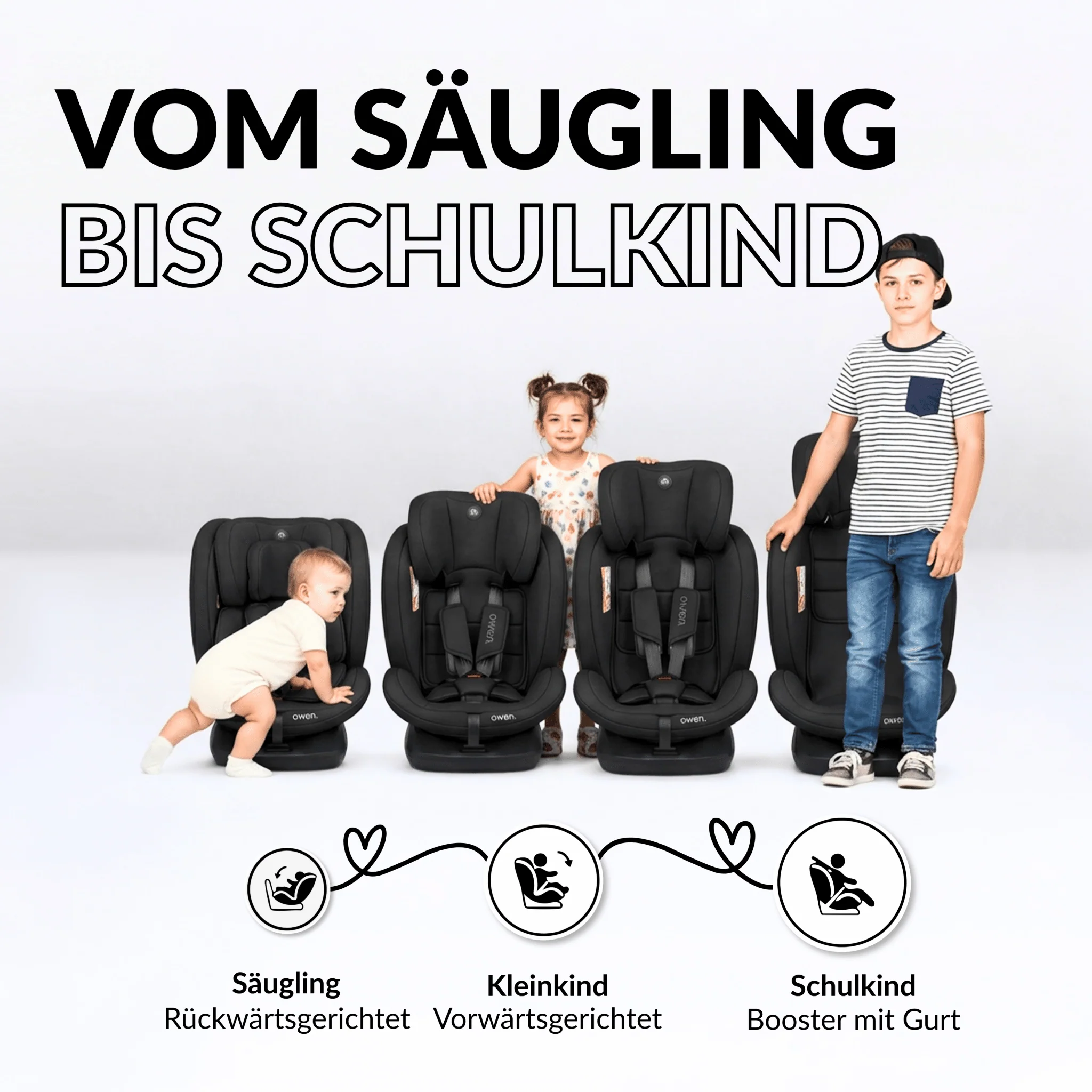 OWEN® 3-in-1 Kindersitz mit ISOFIX 360º Comfy - Image 6