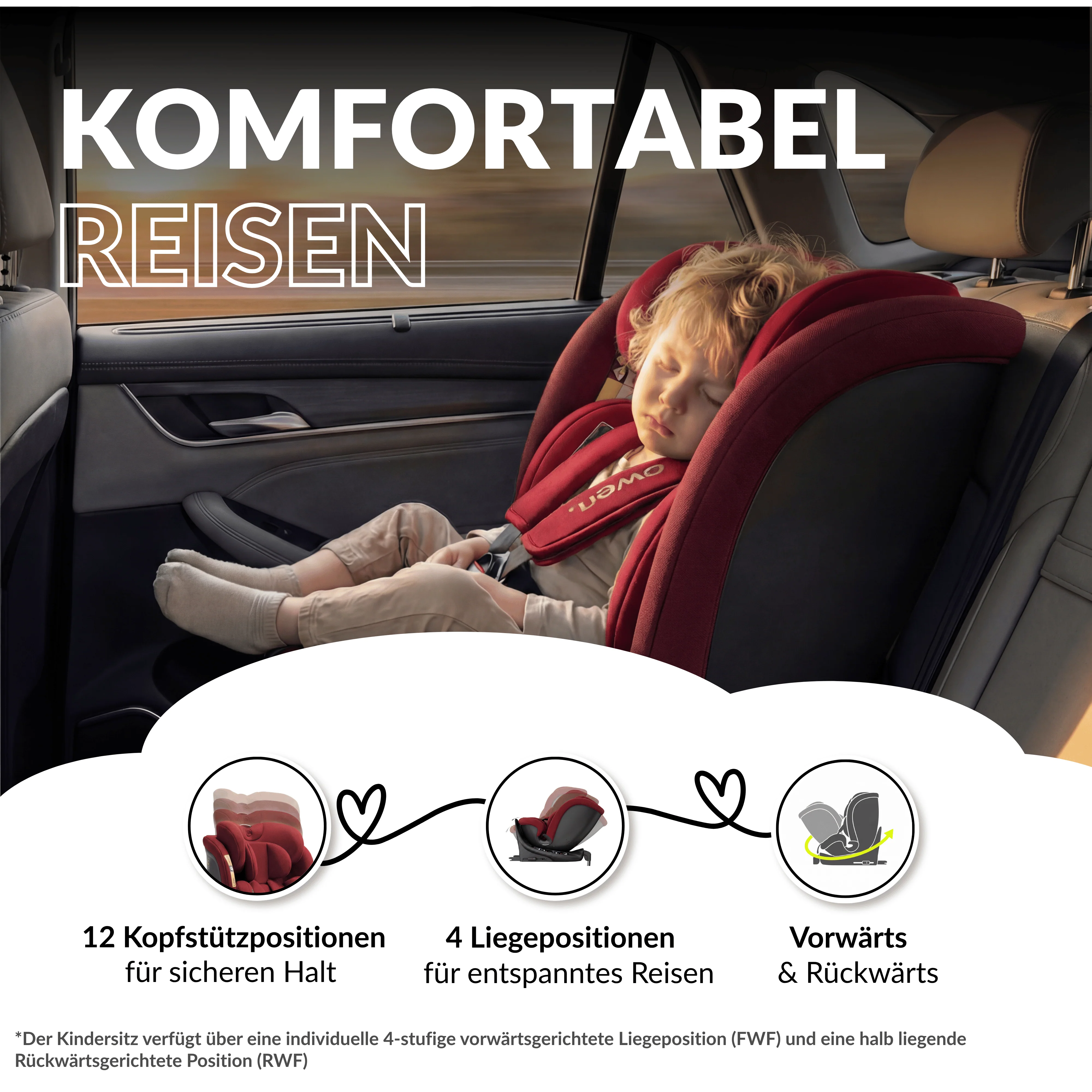 OWEN® 3-in-1 Kindersitz mit ISOFIX 360º Comfy - Image 63