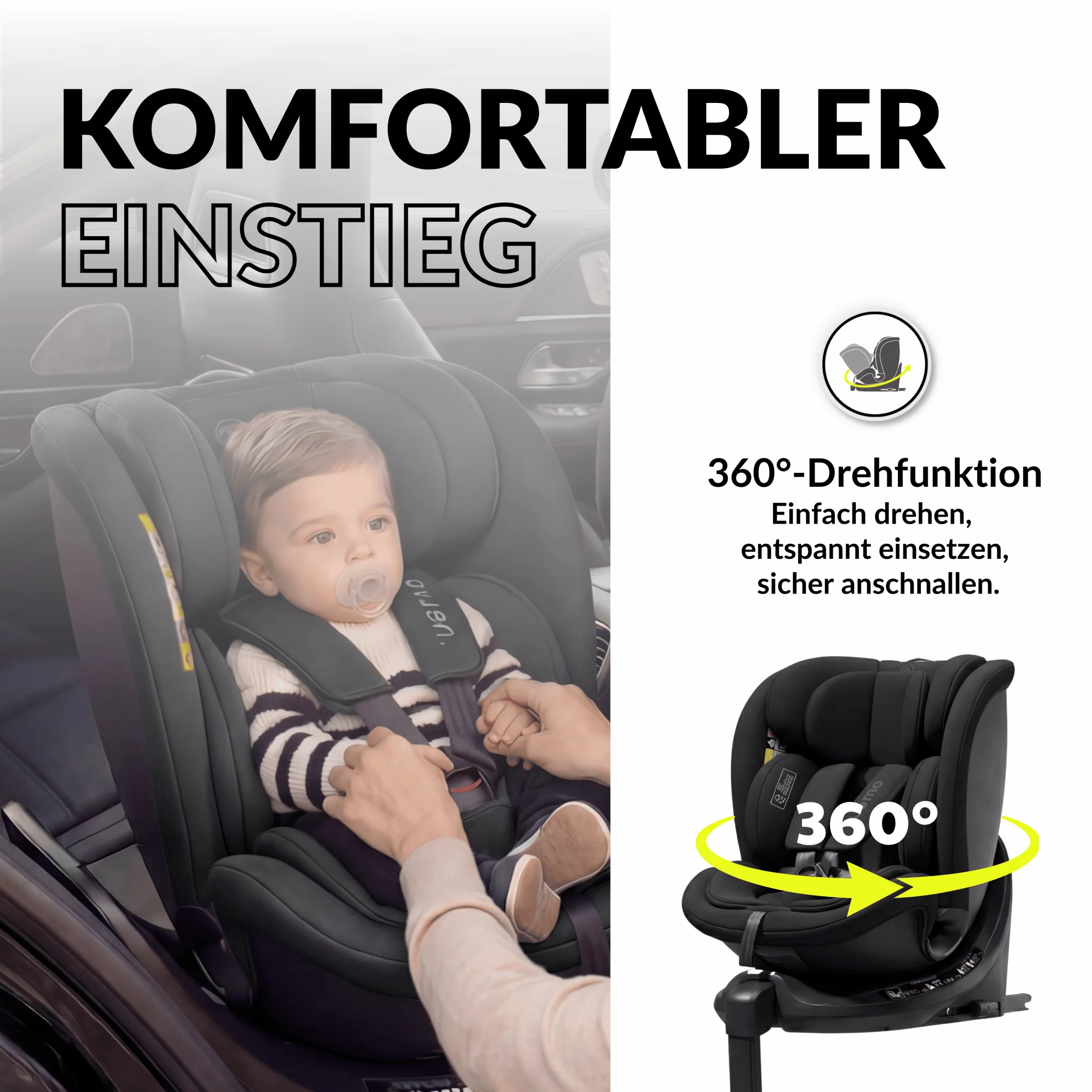OWEN® 3-in-1 Kindersitz mit ISOFIX 360º Comfy - Image 7