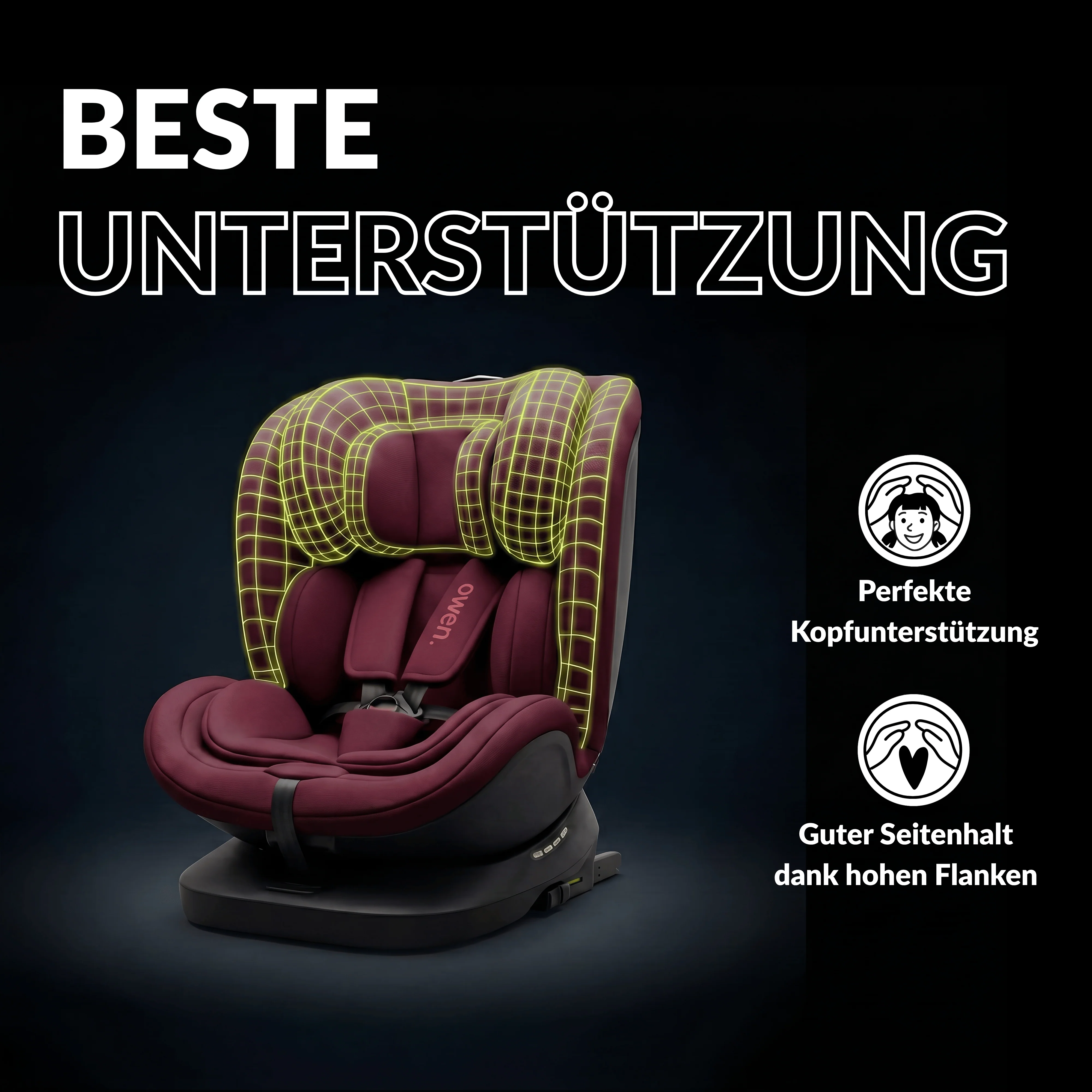 OWEN® 3-in-1 Kindersitz mit ISOFIX 360º Comfy - Image 74