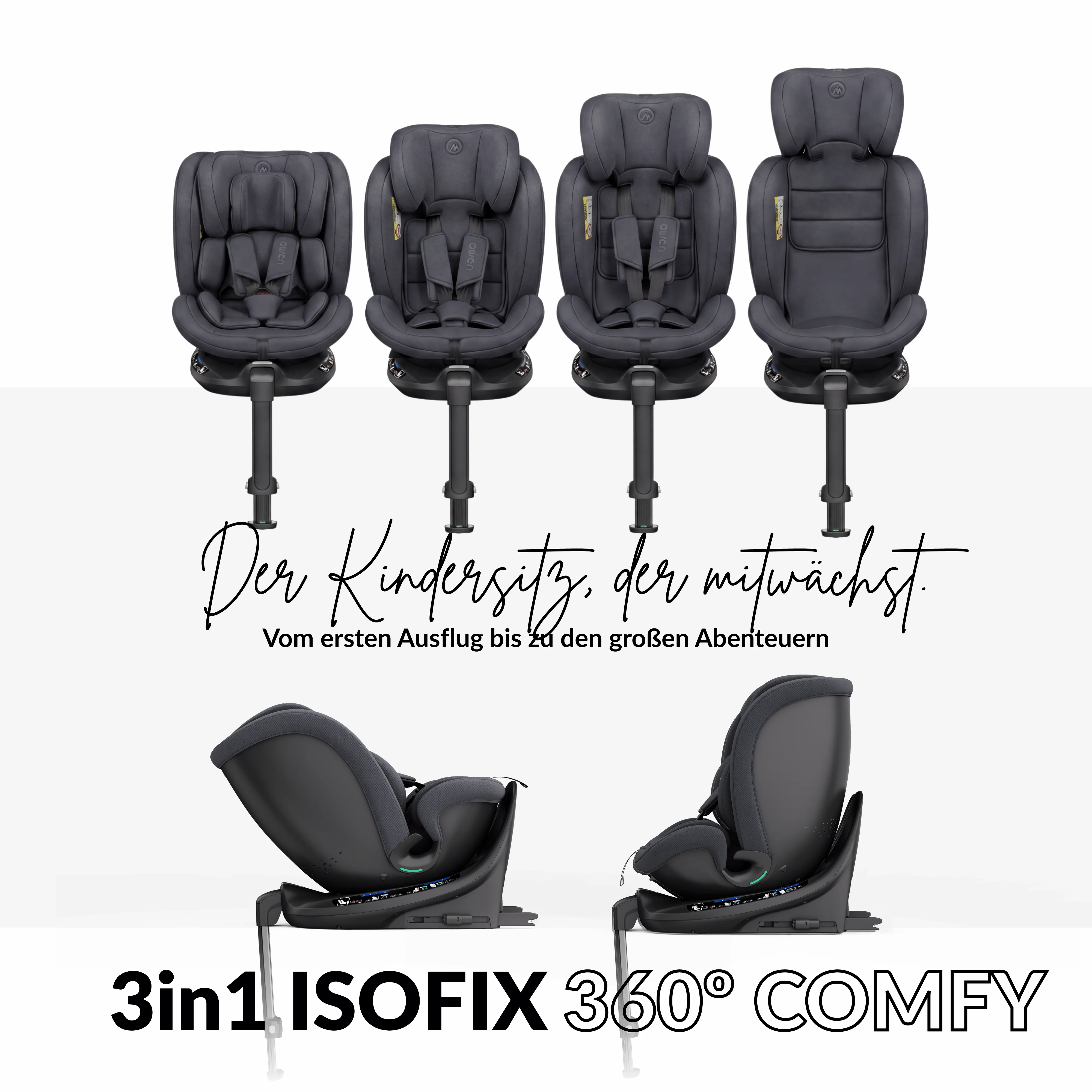 OWEN® 3-in-1 Kindersitz mit ISOFIX 360º Comfy - Image 78