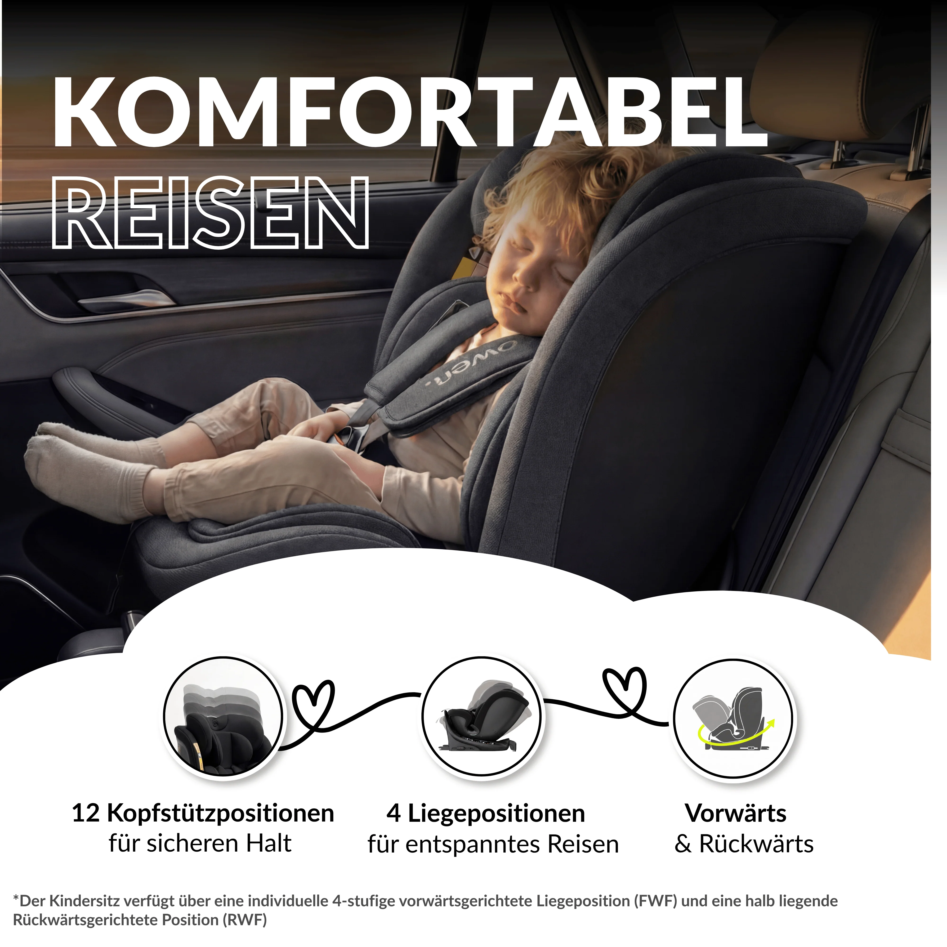 OWEN® 3-in-1 Kindersitz mit ISOFIX 360º Comfy - Image 84