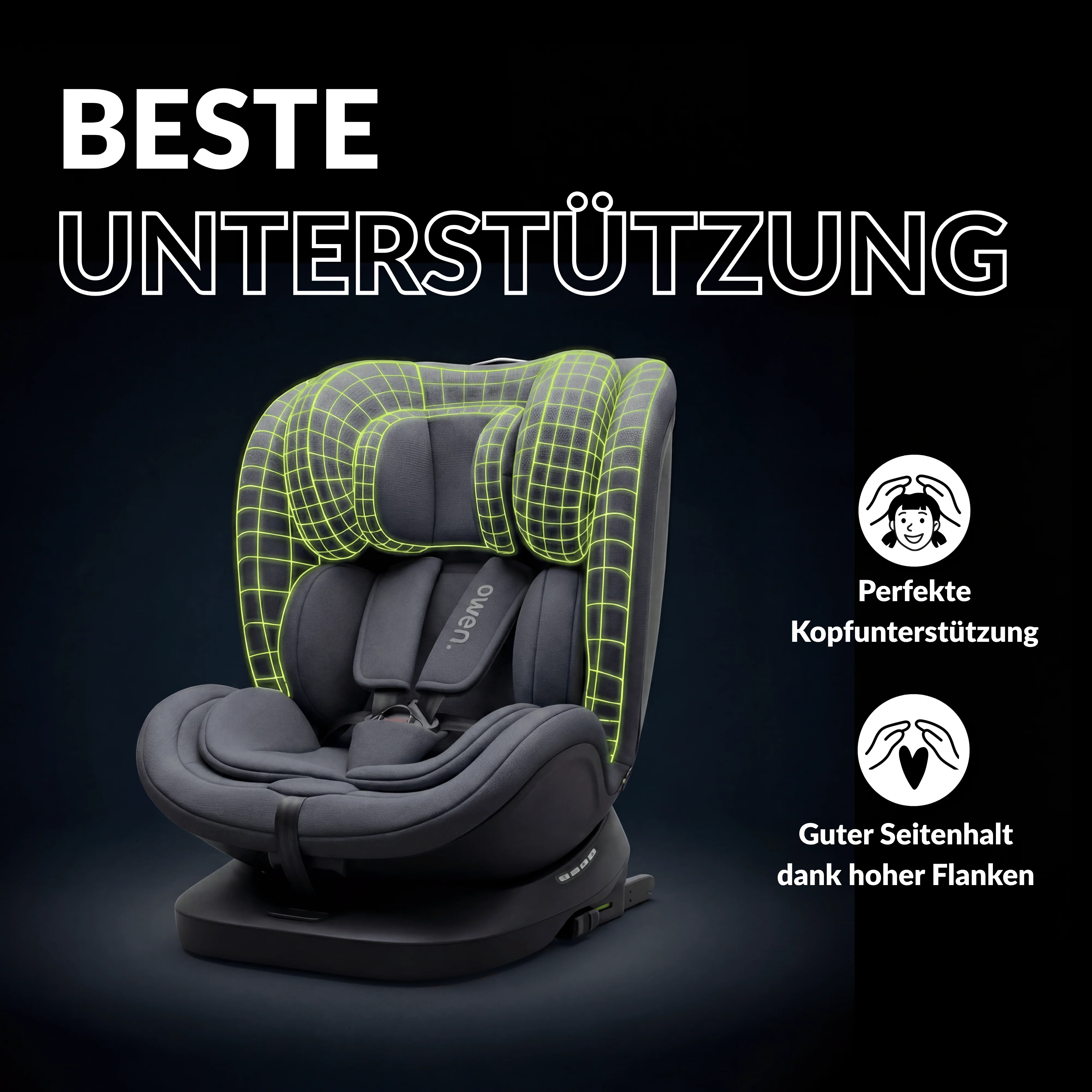 OWEN® 3-in-1 Kindersitz mit ISOFIX 360º Comfy - Image 95