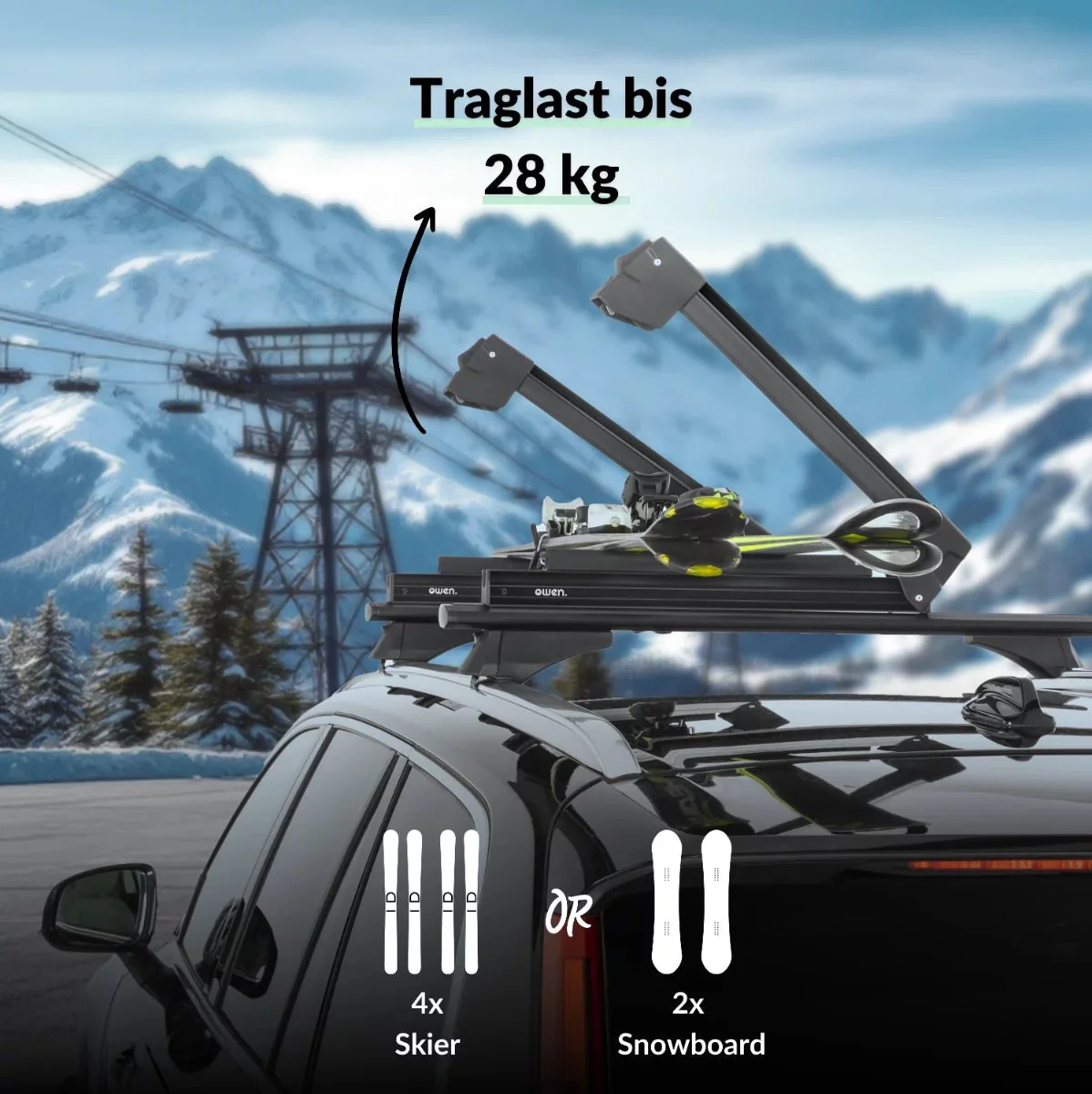 OWEN® Skiträger Advanced (Black Edition) - Image 9